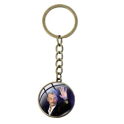 Porte-clé photo Johnny Hallyday + chaîne 16 modèles | Johnny Hallyday Fanclub