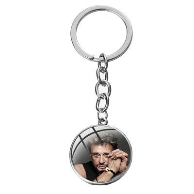 Porte-clé photo Johnny Hallyday + chaîne 16 modèles | Johnny Hallyday Fanclub