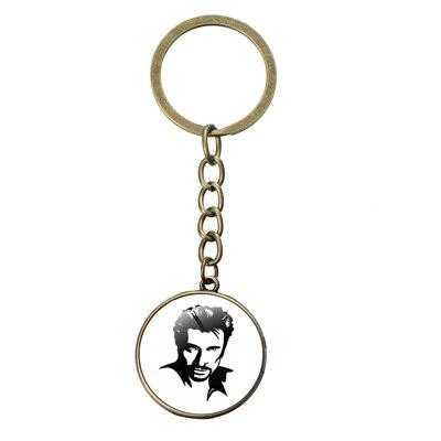Porte-clé photo Johnny Hallyday + chaîne 16 modèles | Johnny Hallyday Fanclub