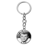 Porte-clé photo Johnny Hallyday + chaîne 16 modèles | Johnny Hallyday Fanclub