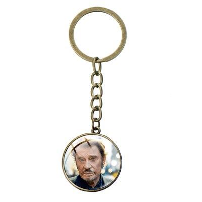 Porte-clé photo Johnny Hallyday + chaîne 16 modèles | Johnny Hallyday Fanclub