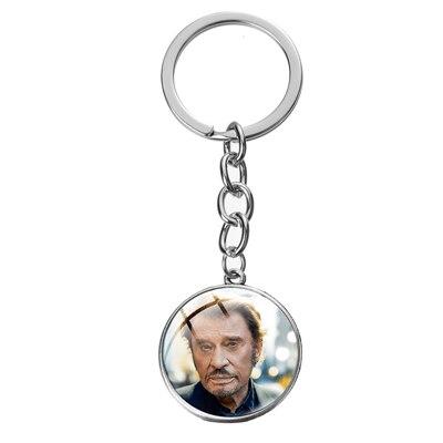 Porte-clé photo Johnny Hallyday + chaîne 16 modèles | Johnny Hallyday Fanclub