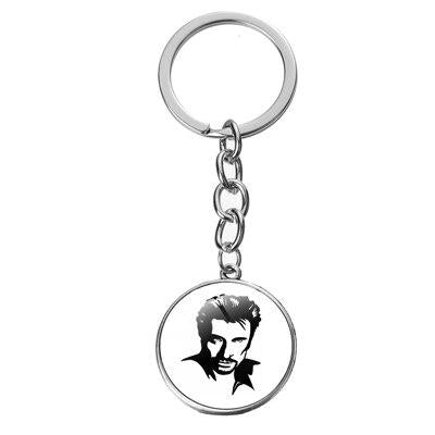 Porte-clé photo Johnny Hallyday + chaîne 16 modèles | Johnny Hallyday Fanclub