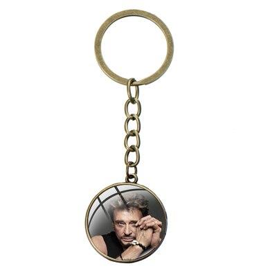 Porte-clé photo Johnny Hallyday + chaîne 16 modèles | Johnny Hallyday Fanclub