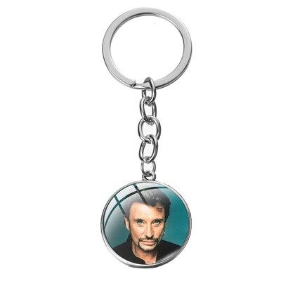 Porte-clé photo Johnny Hallyday + chaîne 16 modèles | Johnny Hallyday Fanclub