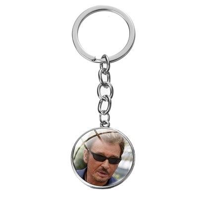 Porte-clé photo Johnny Hallyday + chaîne 16 modèles | Johnny Hallyday Fanclub