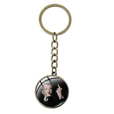 Porte-clé photo Johnny Hallyday + chaîne 16 modèles | Johnny Hallyday Fanclub