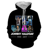 Sweat-shirt à capuche JH #2 - 3 couleurs | Johnny Hallyday Fanclub