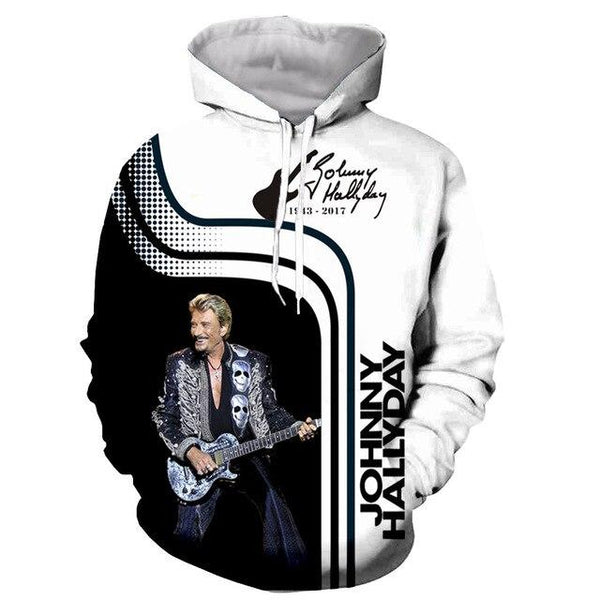 Sweat-shirt à capuche JOHNNY HALLYDAY #1 | Johnny Hallyday Fanclub