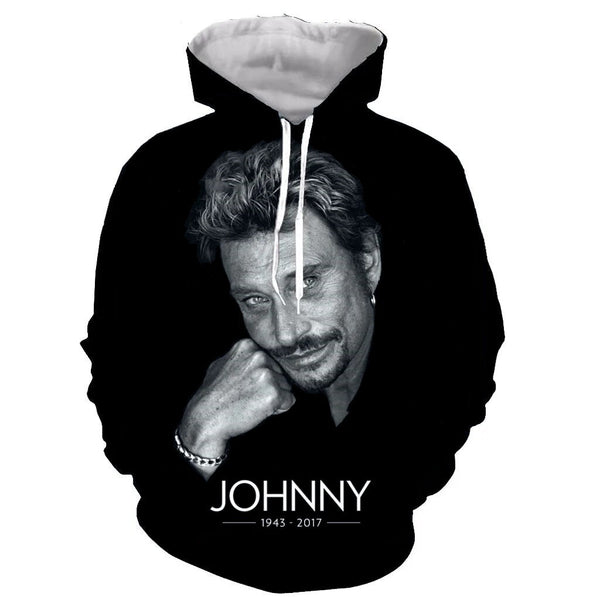 Sweat-shirt à capuche JOHNNY HALLYDAY 1943-2017 | Johnny Hallyday Fanclub