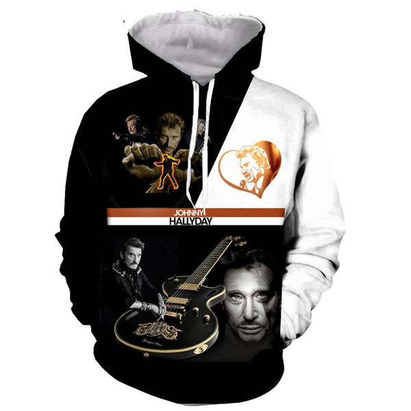 Sweat-shirt à capuche JOHNNY HALLYDAY #8 | Johnny Hallyday Fanclub