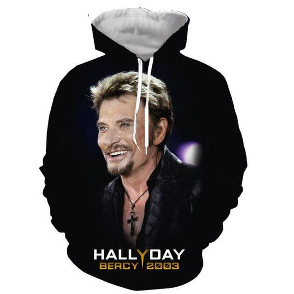 Sweat-shirt à capuche JOHNNY HALLYDAY Bercy #3 | Johnny Hallyday Fanclub