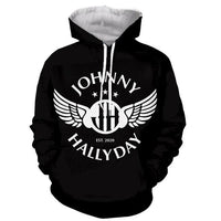 Sweat-shirt à capuche JOHNNY HALLYDAY Imprimé #1 | Johnny Hallyday Fanclub