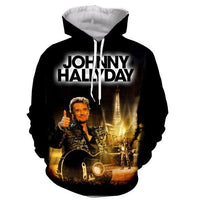 Sweat-shirt à capuche JOHNNY HALLYDAY Paris | Johnny Hallyday Fanclub