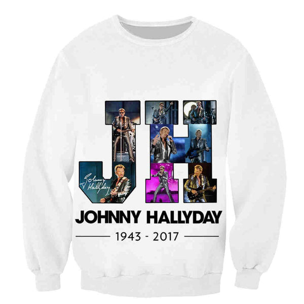 Sweat-shirt JH #3 - 10 couleurs | Johnny Hallyday Fanclub