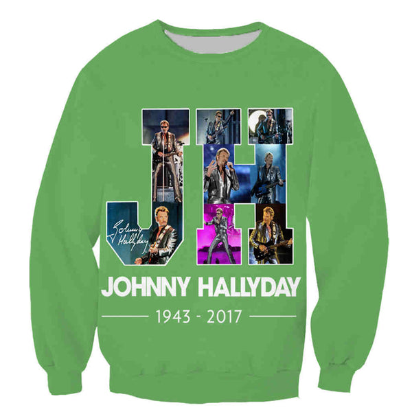 Sweat-shirt JH #3 - 10 couleurs | Johnny Hallyday Fanclub