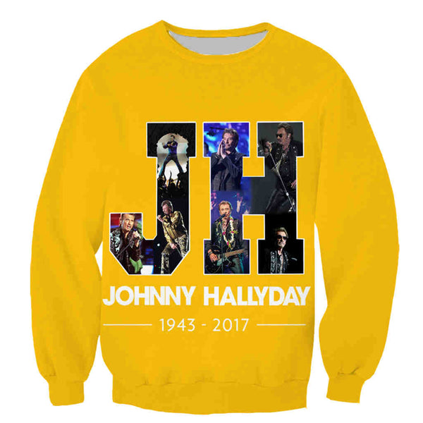Sweat-shirt JH #4 - 10 couleurs | Johnny Hallyday Fanclub