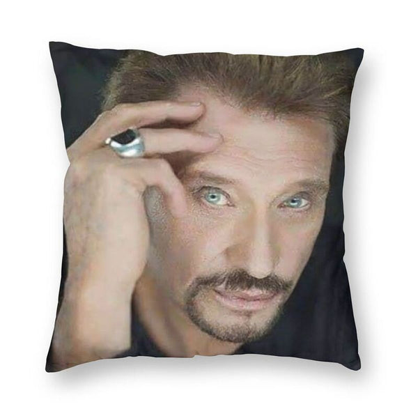 Taie d'oreiller carrée Johnny Hallyday 10 modèles | Johnny Hallyday Fanclub