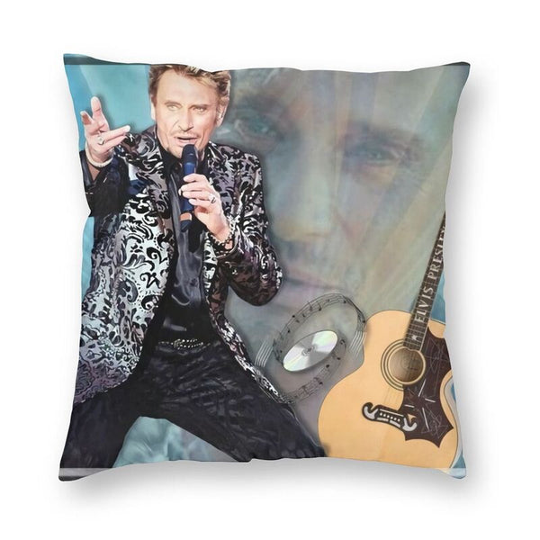 Taie d'oreiller carrée Johnny Hallyday 10 modèles | Johnny Hallyday Fanclub