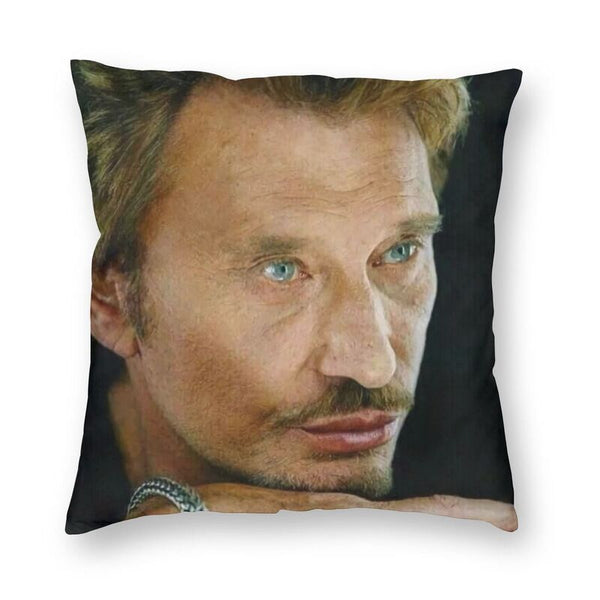 Taie d'oreiller carrée Johnny Hallyday 10 modèles | Johnny Hallyday Fanclub