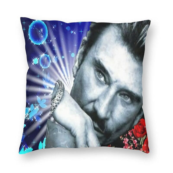 Taie d'oreiller carrée Johnny Hallyday 10 modèles | Johnny Hallyday Fanclub
