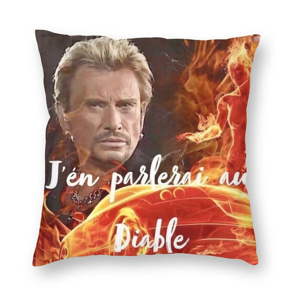 Taie d'oreiller carrée Johnny Hallyday 10 modèles | Johnny Hallyday Fanclub
