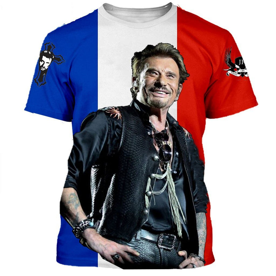 Teeshirt Johnny Hallyday Mon pays 2 Johnny Hallyday